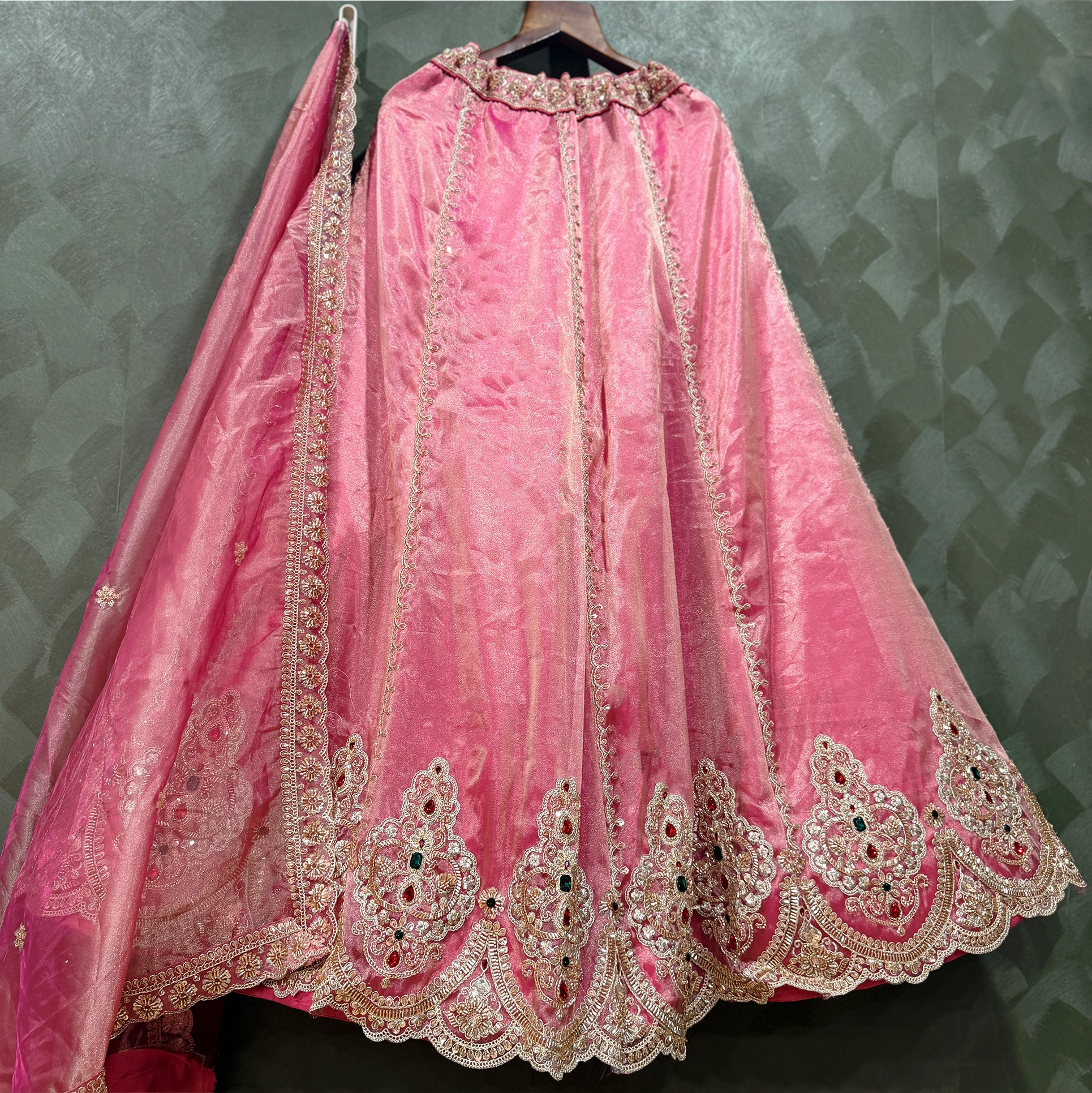 The Rajputana Darbar Edit: Blue Heritage Lehenga Ensemble IV – Blue – view 3