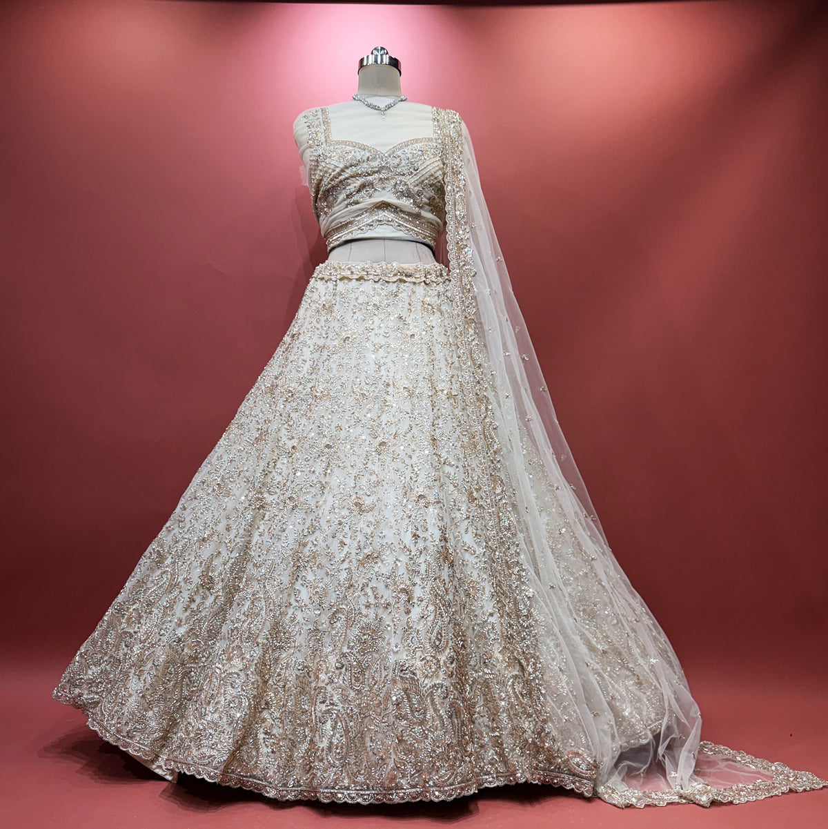 The Rajputana Darbar Edit: Blue Heritage Lehenga Ensemble II – Blue – view 2
