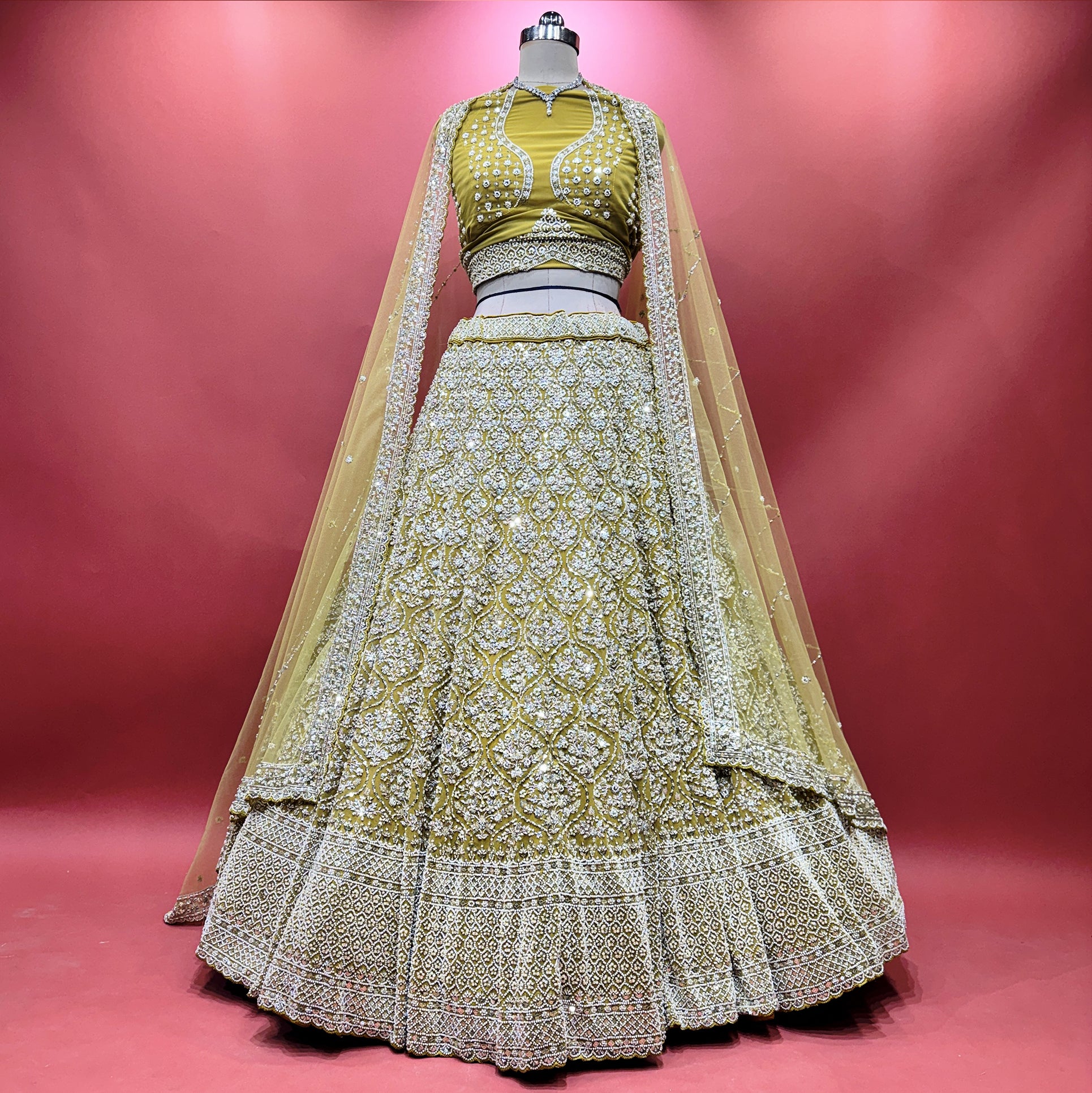 The Kalyani Darbar: Lavender Heritage Lehenga Ensemble IV – Lavender – view 6