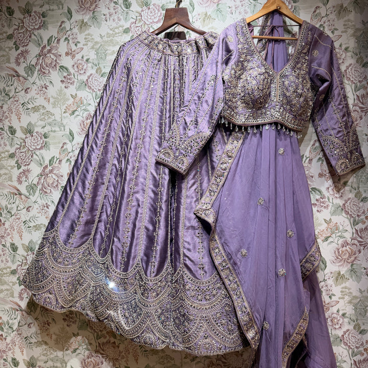 The Amber Fort Heirloom: Lavender Heritage Lehenga Ensemble IV