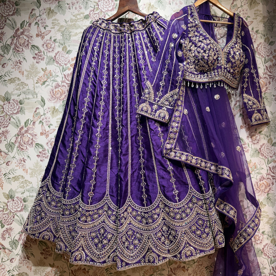 The Amber Fort Heirloom: Lavender Heritage Lehenga Ensemble IV