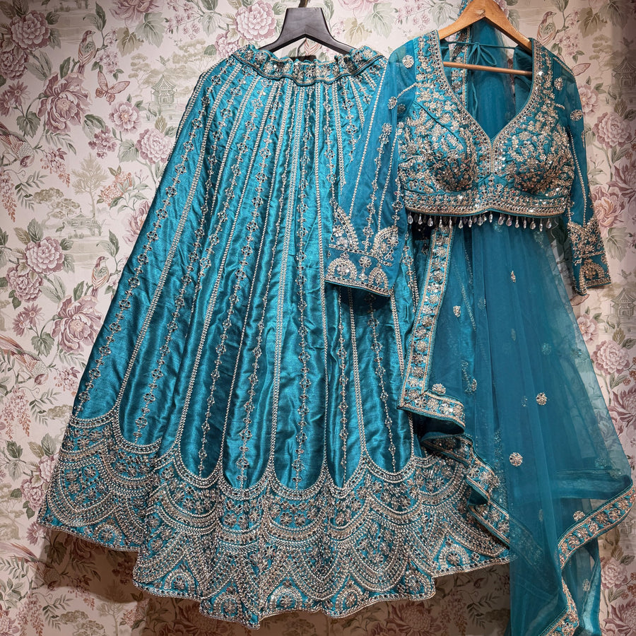 The Amber Fort Heirloom: Lavender Heritage Lehenga Ensemble IV