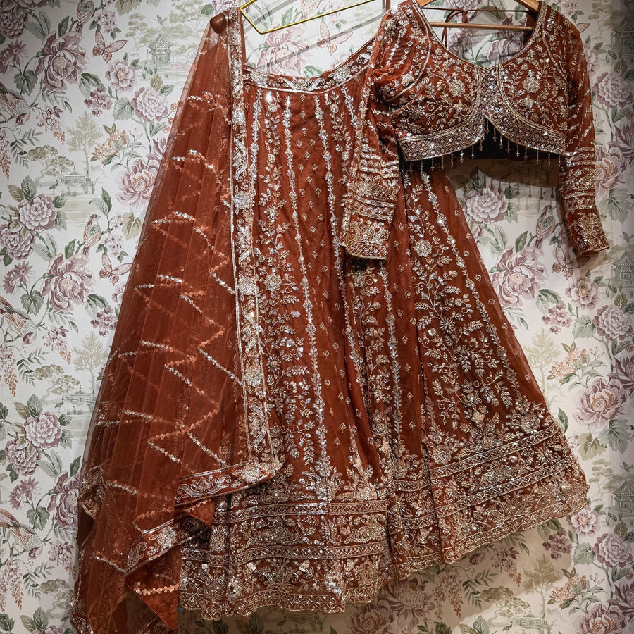 The Chandrika Collection: Green Lehenga Ensemble