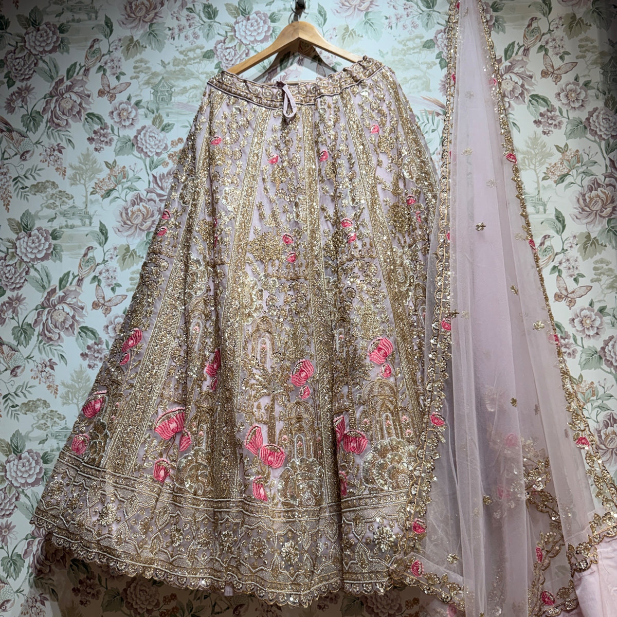 The Kesariya Heritage Edit: Baby Pink Lehenga Ensemble - Baby Pink - view 1