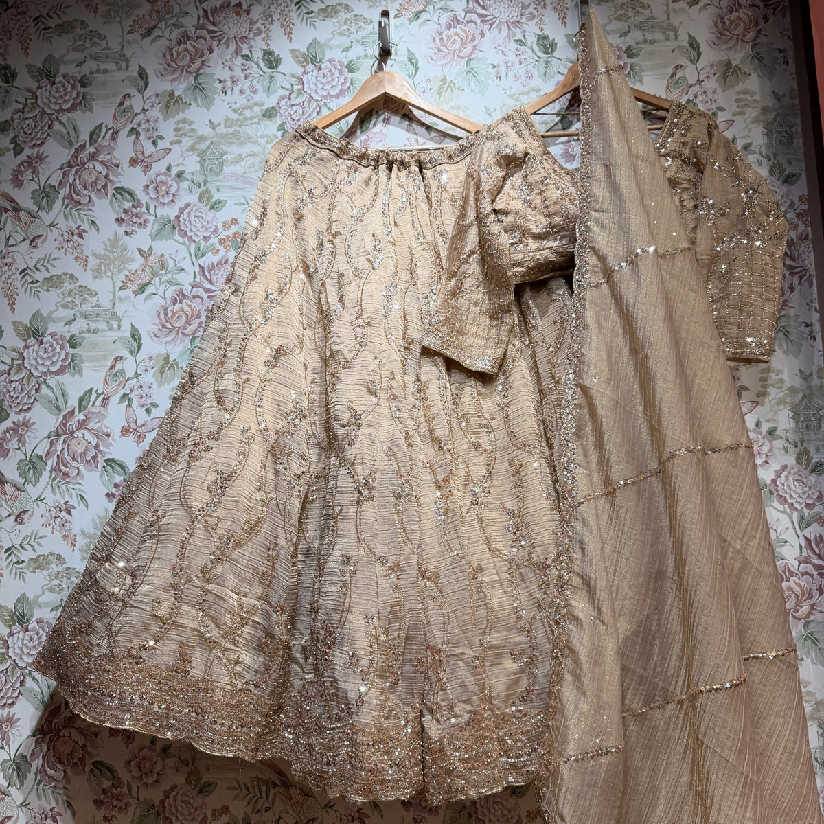The Pranaya Collection: Ivory Lehenga Ensemble - Ivory - view 1
