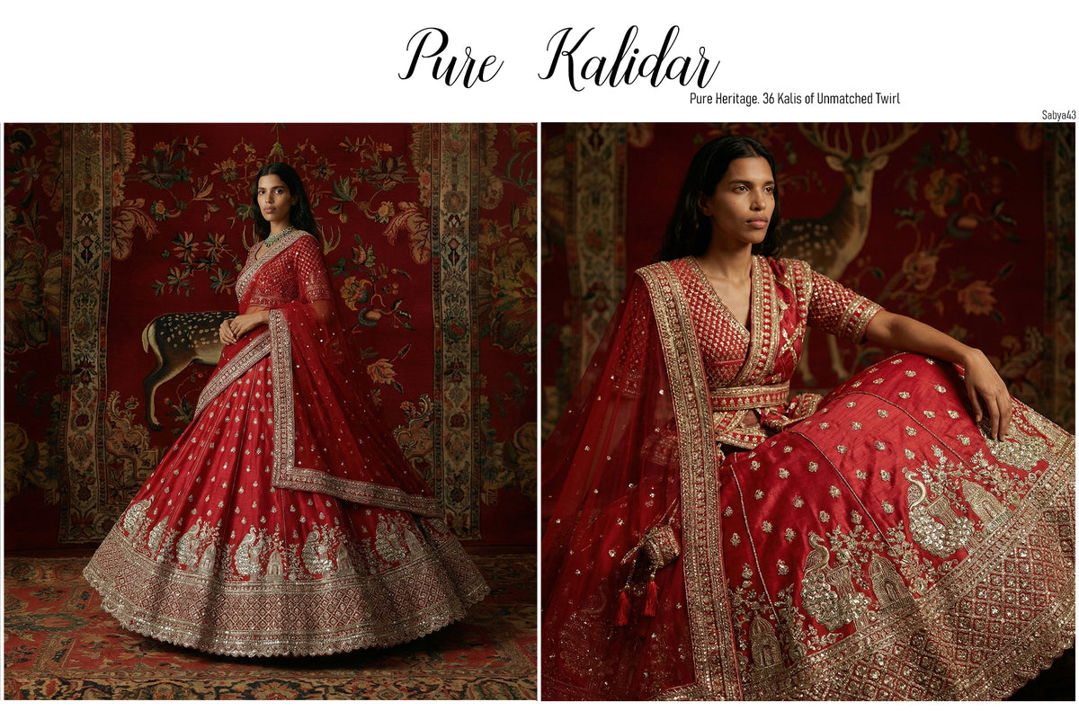 The Mangalam Heirloom: Red Heritage Lehenga Ensemble I – Red – view 2