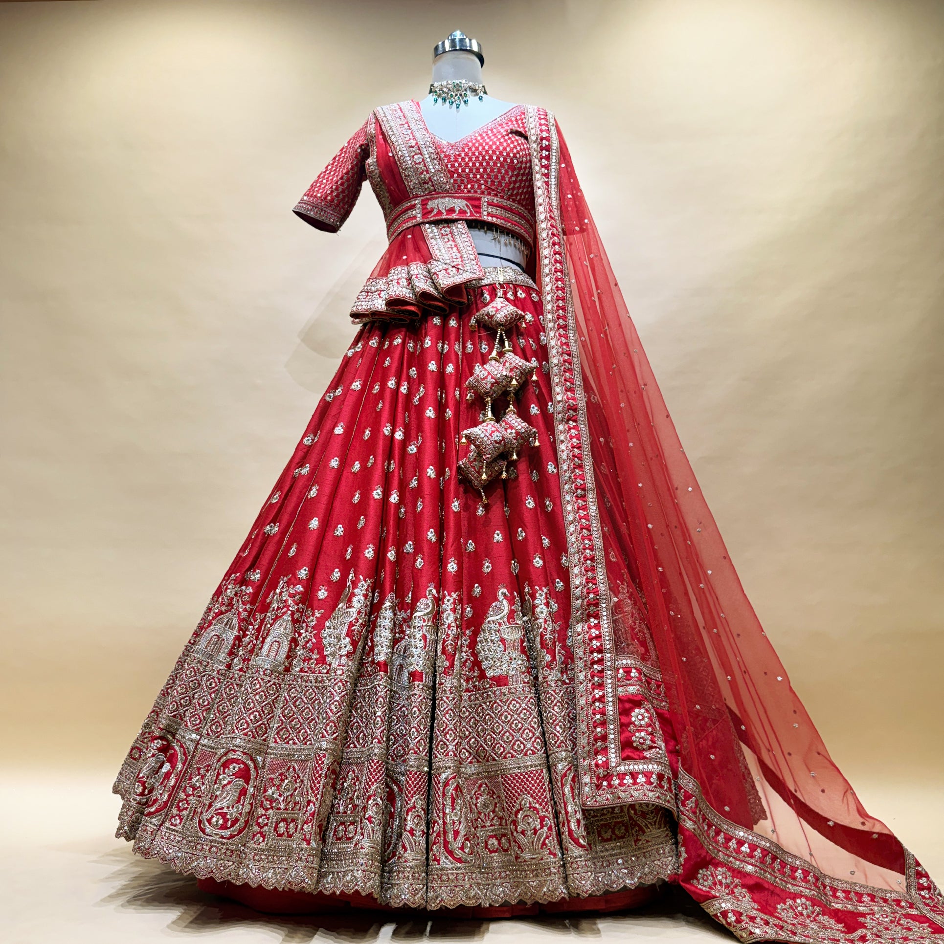 The Marwar Collection Edit: Red Heritage Lehenga Ensemble I – Red – view 1