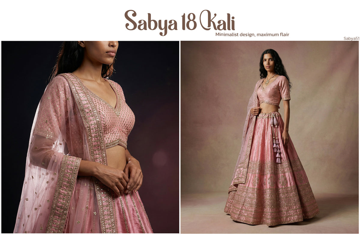 The Jaipur Palace Darbar: Pink Heritage Lehenga Ensemble – Baby Pink – view 2