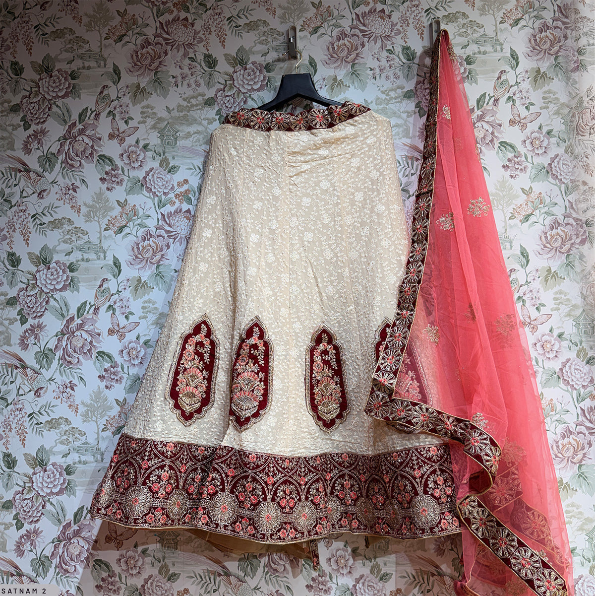 The Shagun Heirloom: Blue Heritage Lehenga Ensemble – Blue – view 4