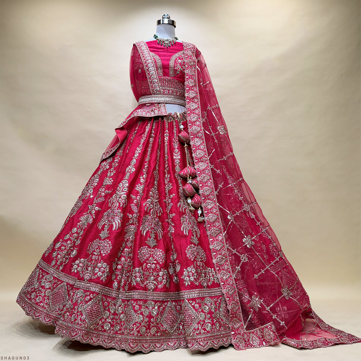 The Marwar Collection Edit: Pink Heritage Lehenga Ensemble I – Pink – view 1
