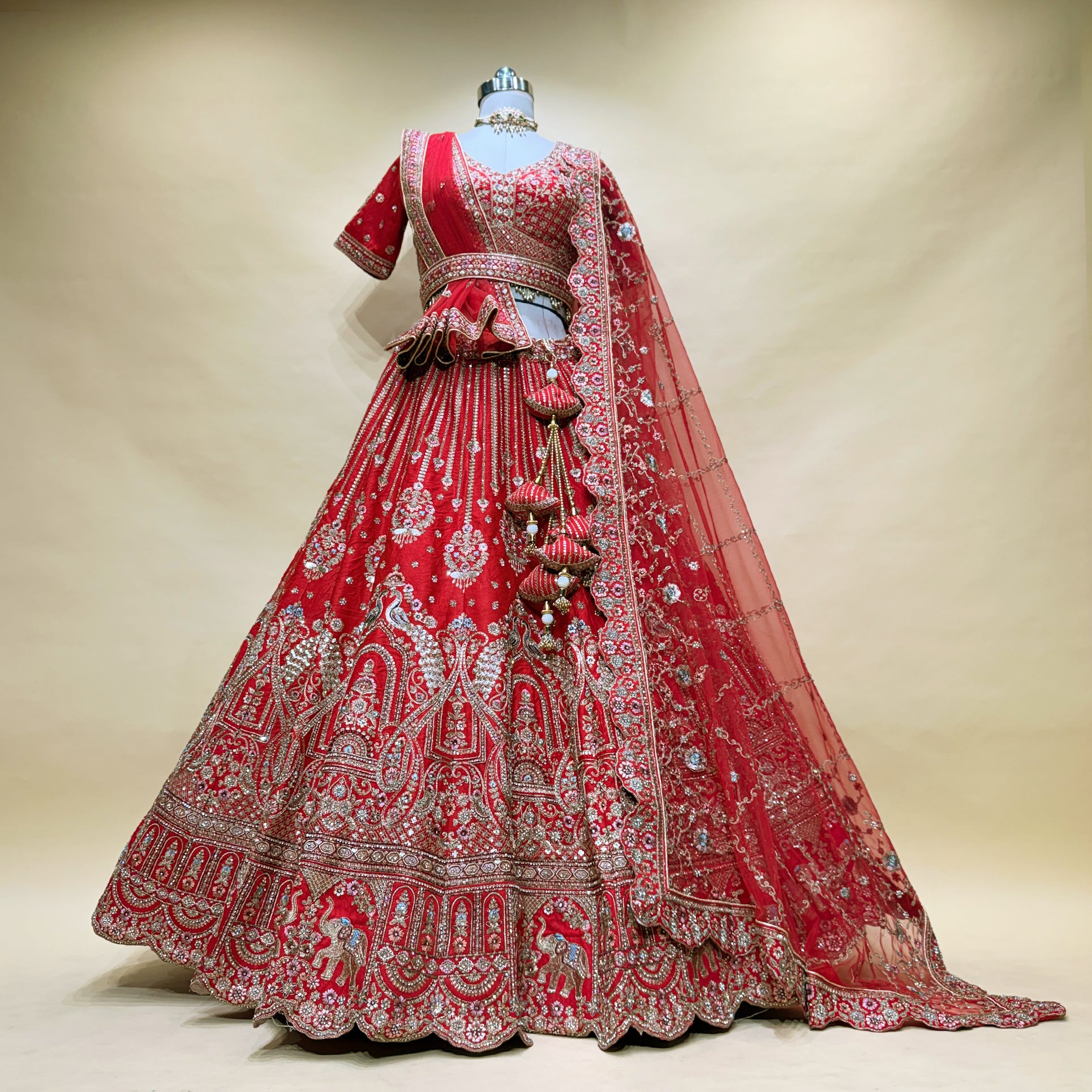 The Vivaha Collection: Pink Heritage Lehenga Ensemble – Pink – view 2