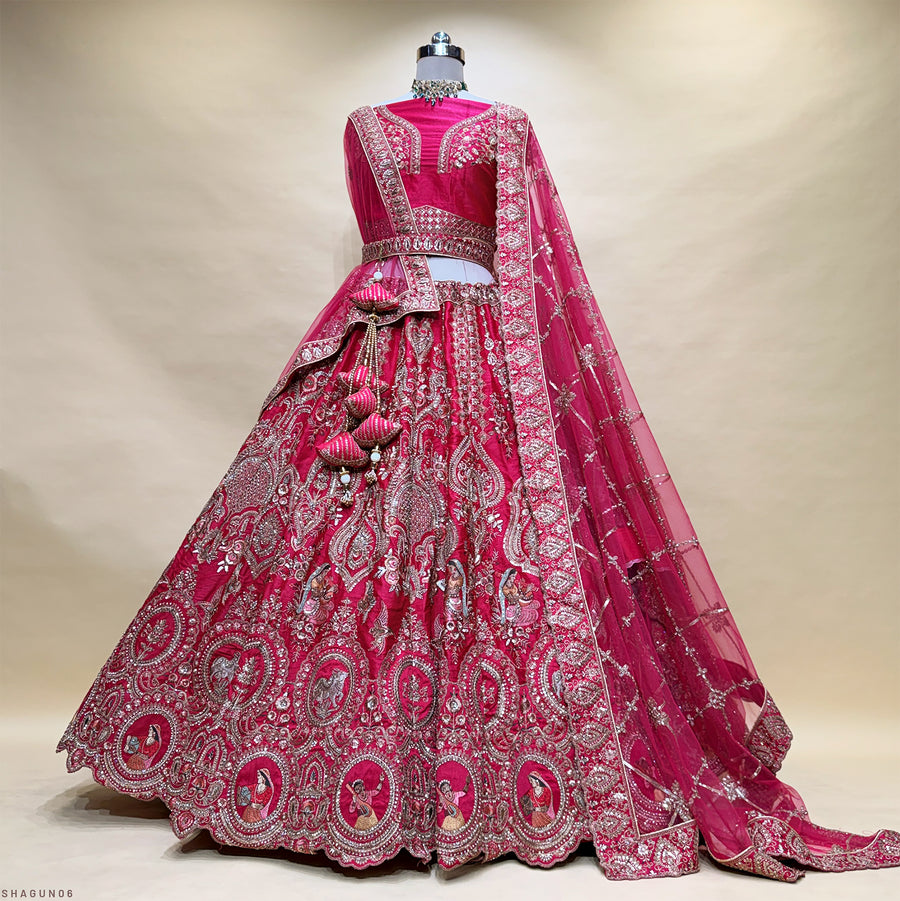 The Shagun Collection: Pink Heritage Lehenga Ensemble IV