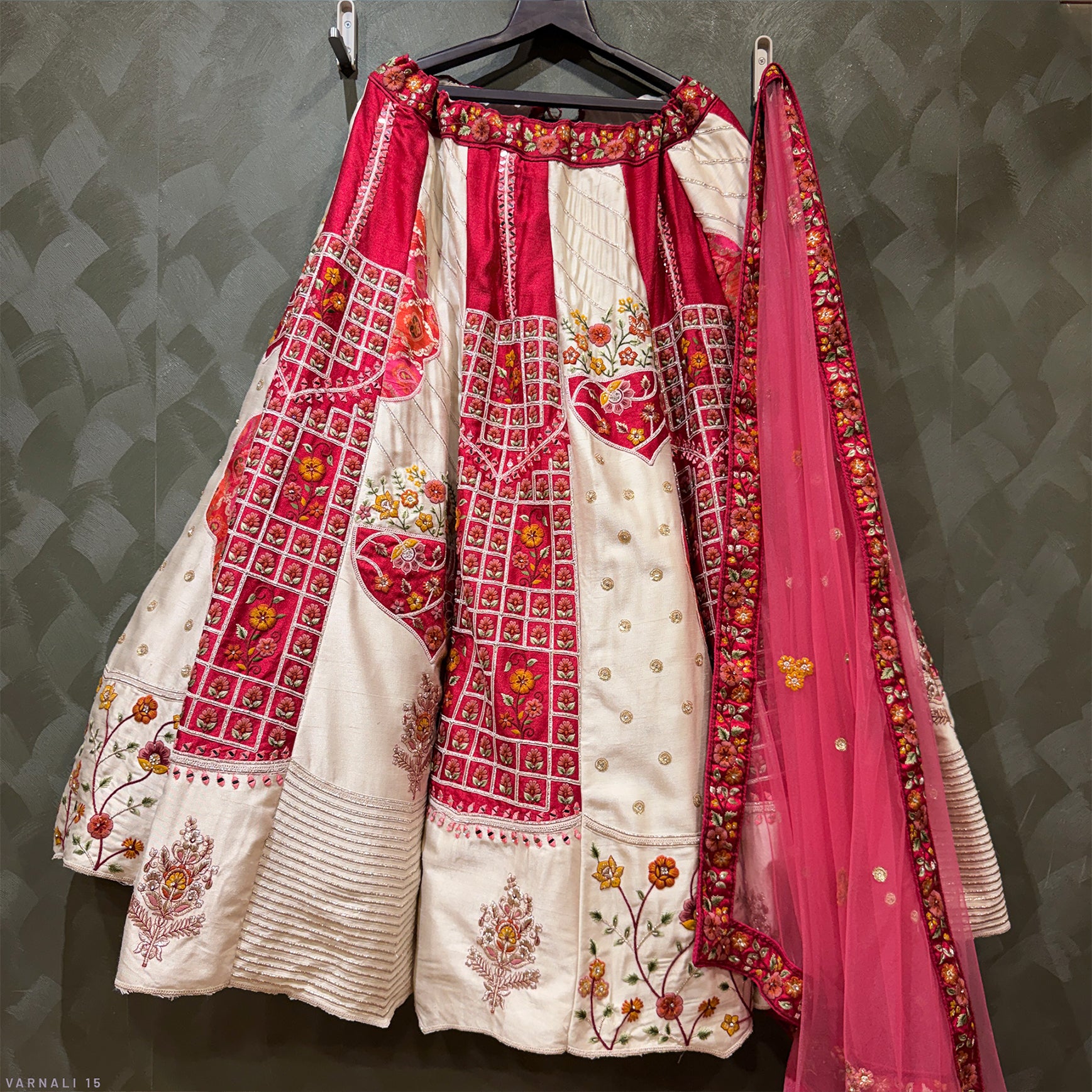 The Ananda Edit: Pink Heritage Lehenga Ensemble II – Pink – view 1