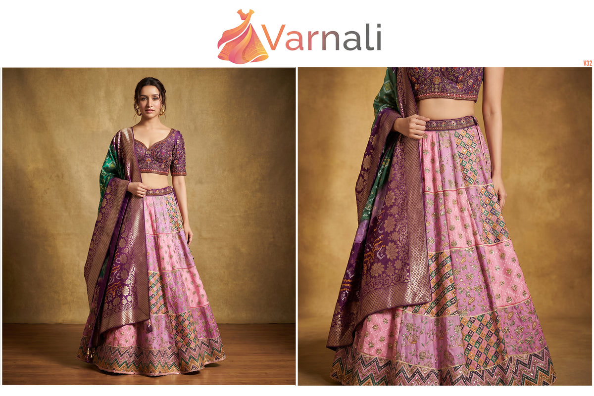 The Jharokha Heirloom Darbar: Pink Heritage Lehenga Ensemble IV – Pink – view 2