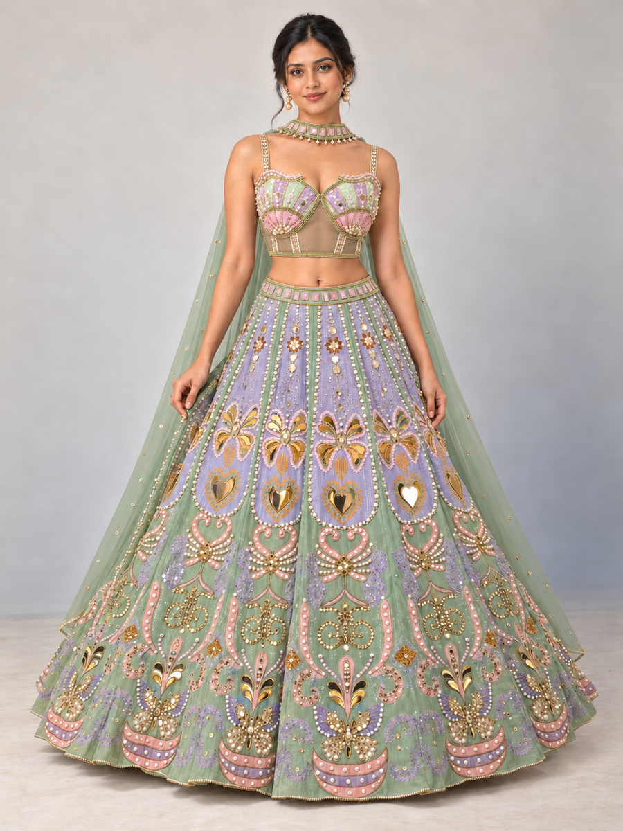 The Rang Mahal Edit: Tarang Shell & Pearl Lehenga