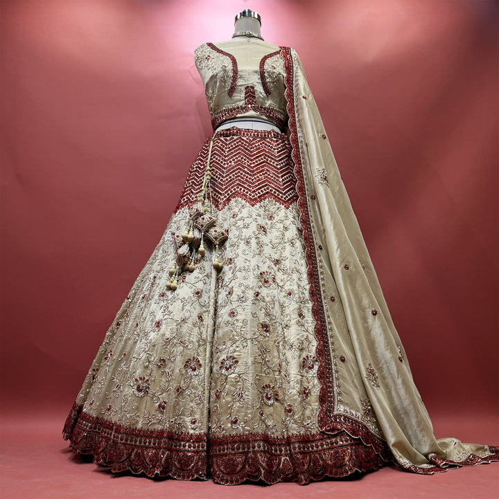 The Kamalini Collection: Grey Lehenga Ensemble