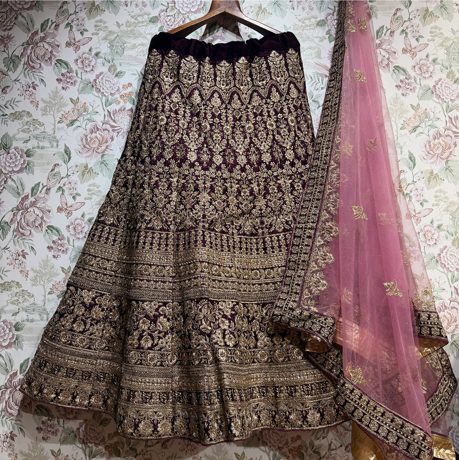 The Kashi Trousseau Collection: Wine Heritage Lehenga Ensemble III