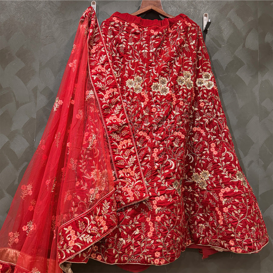 The Mewar Heritage Darbar: Red Heritage Lehenga Ensemble