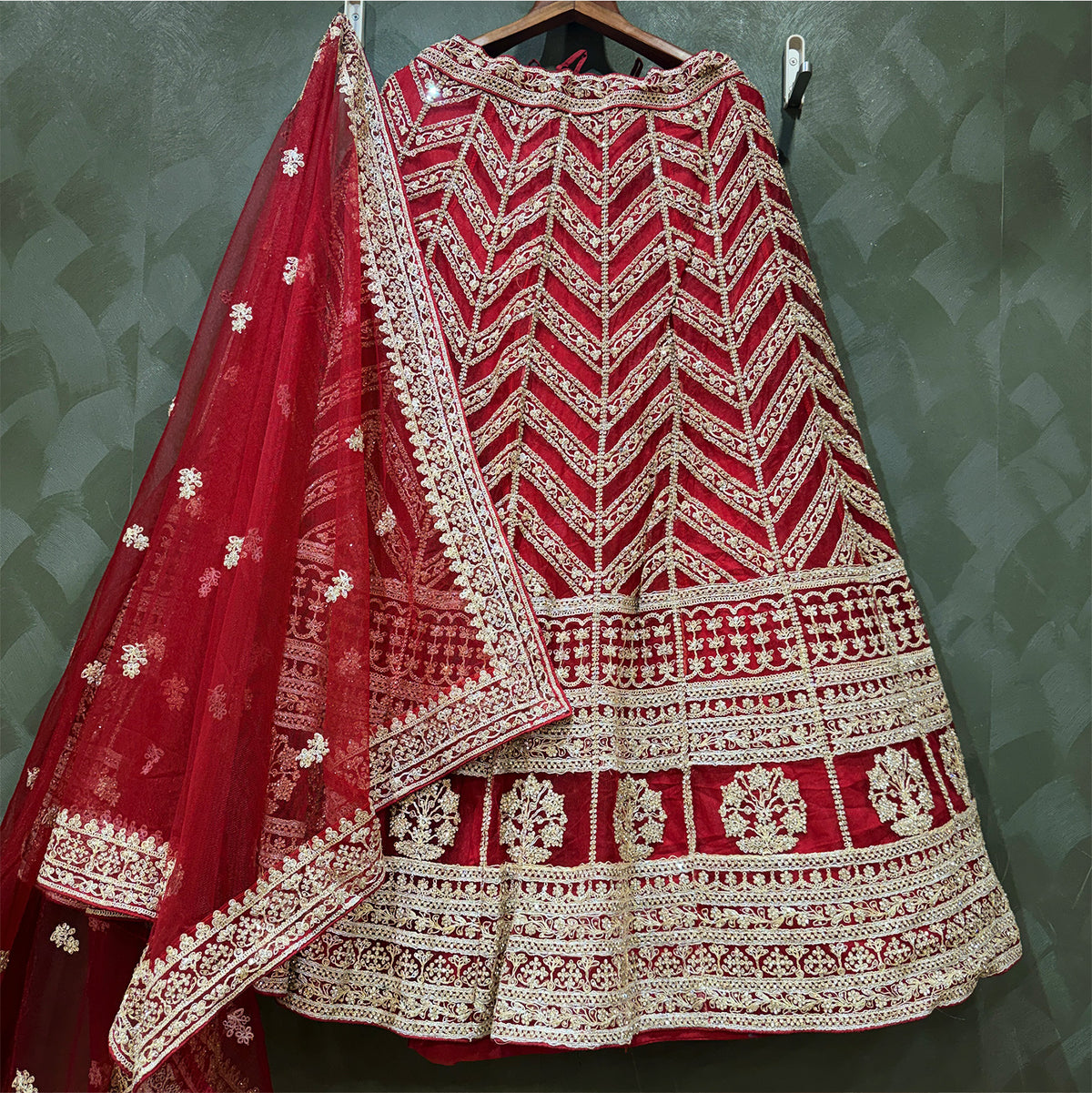 The Vivaha Heirloom: Heritage Lehenga Ensemble III – Blue – view 3