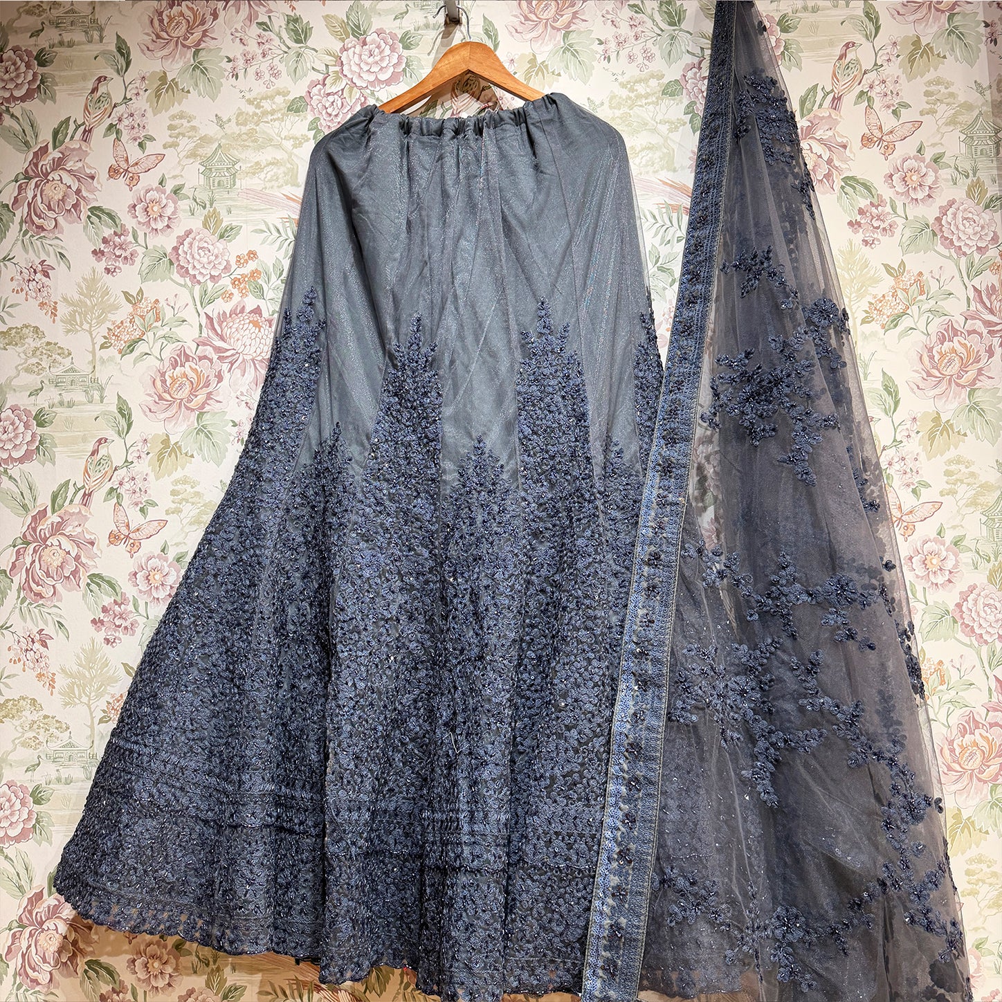 The Shagun Heirloom: Pink Heritage Lehenga Ensemble IV – Baby Pink – view 2