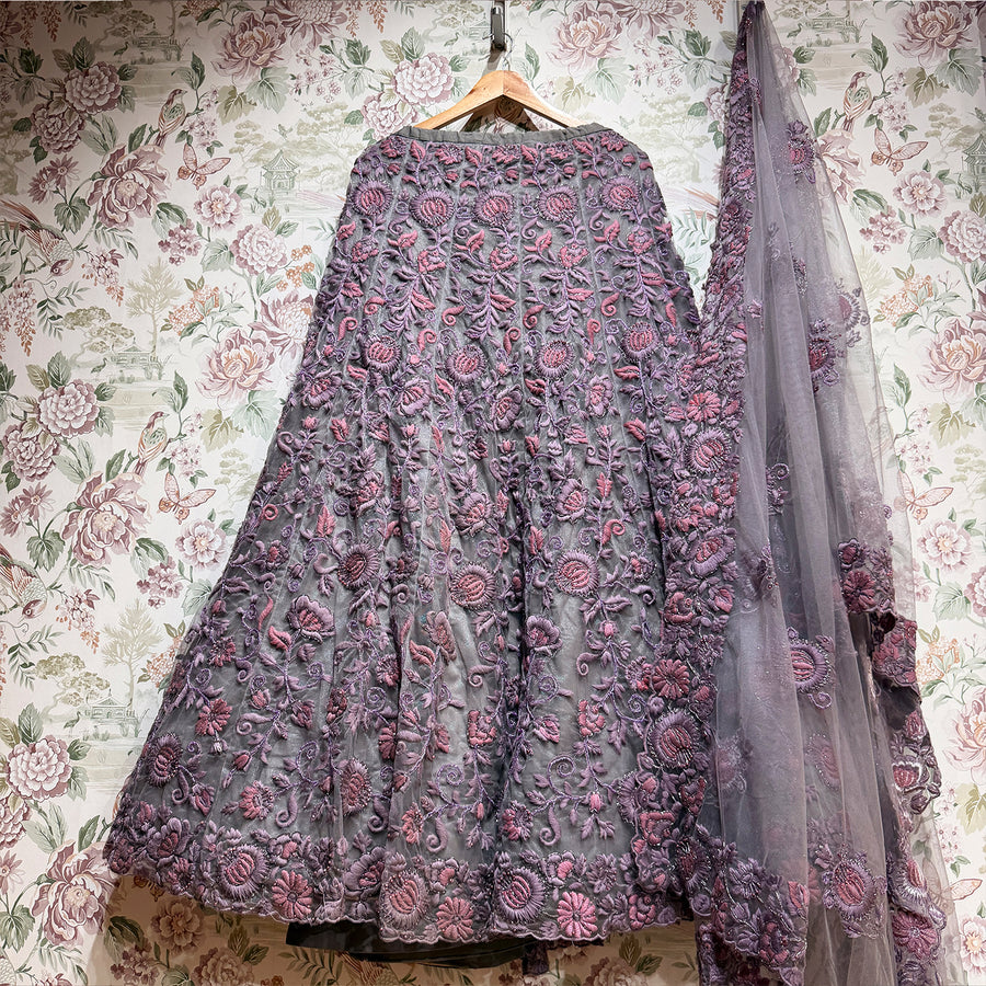 The Shagun Collection: Lavender Heritage Lehenga Ensemble IV