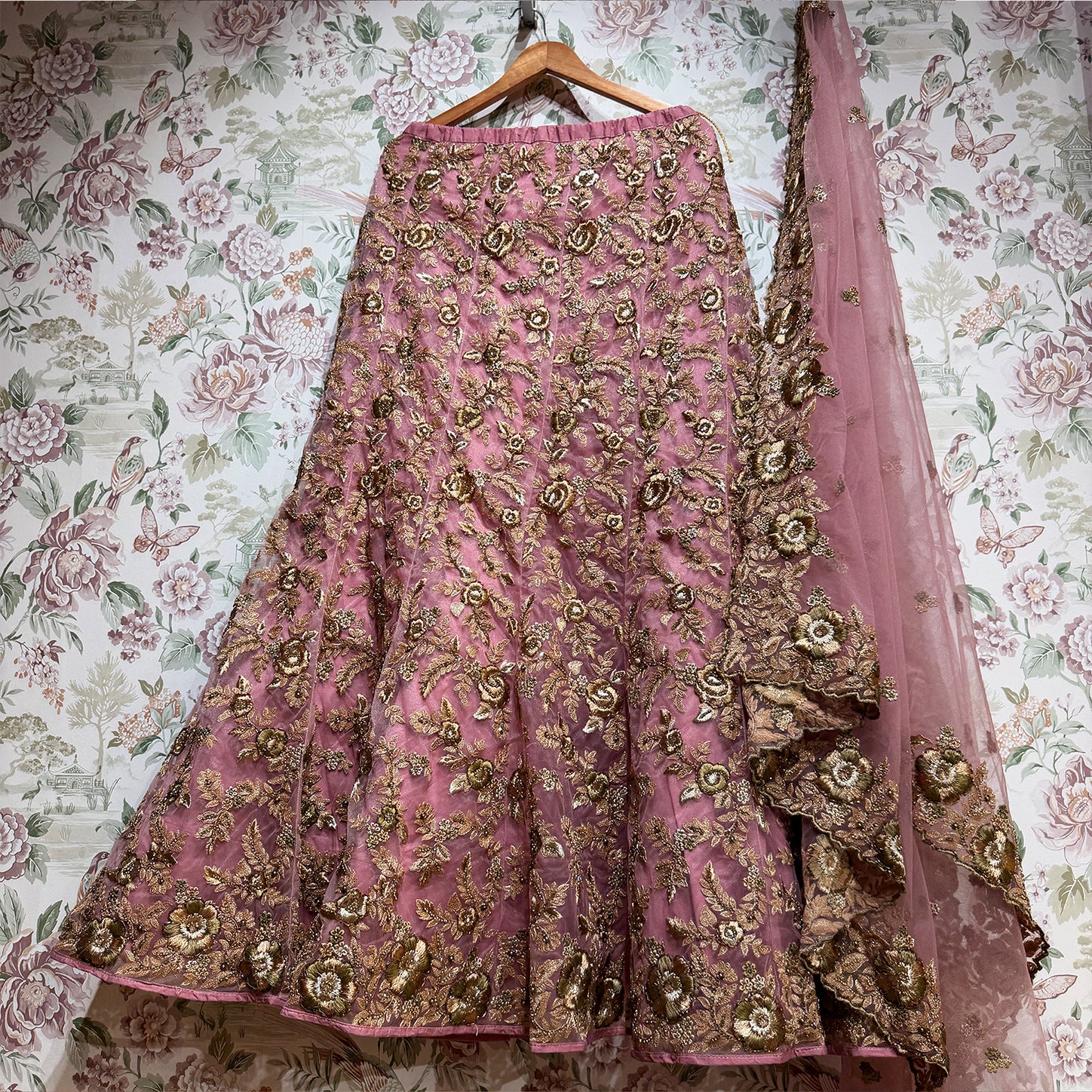 The Banaras Loom Edit: Pink Heritage Lehenga Ensemble I – Pink – view 1