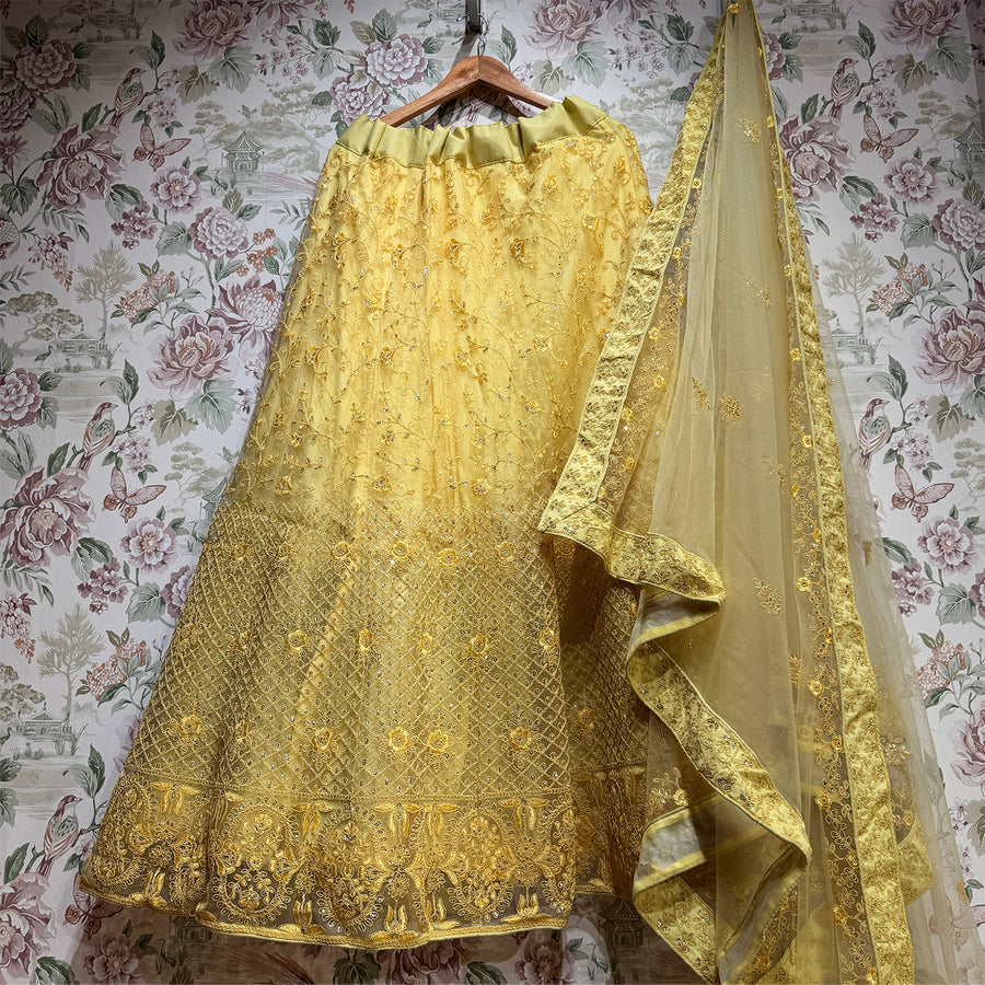 The Amber Fort Heirloom: Yellow Heritage Lehenga Ensemble II
