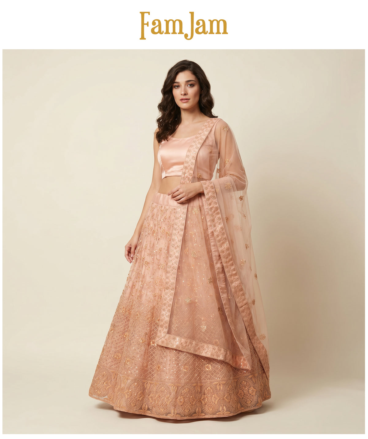 The Amber Fort Heirloom: Yellow Heritage Lehenga Ensemble II – Yellow – view 4